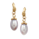 Treasury Earrings with Metallic Pink Pearls