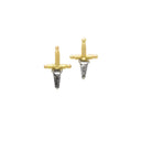 Broken Sword Diamond Studs